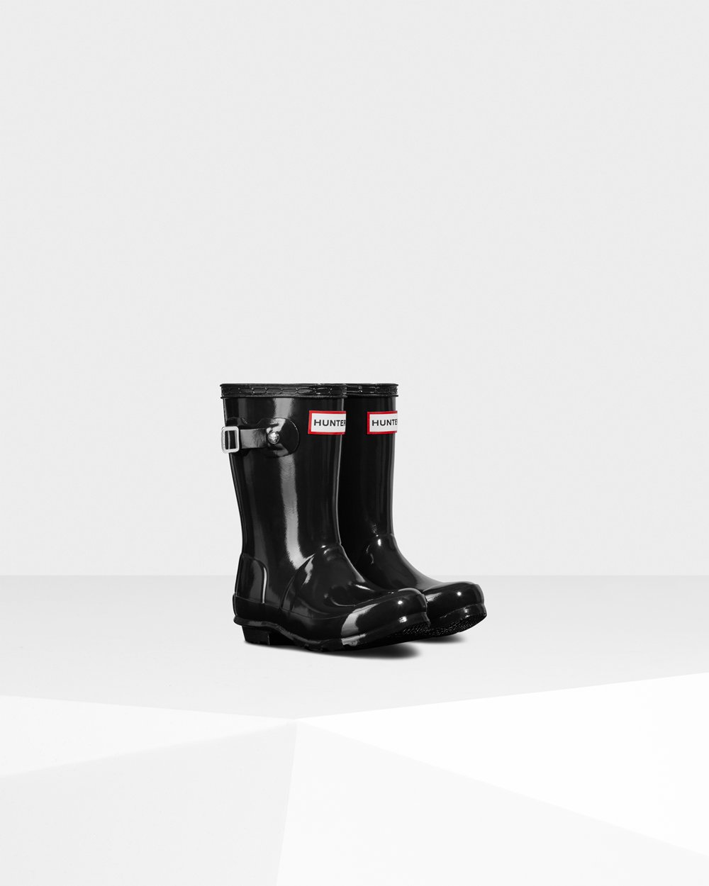 Bottes de Pluie Hunter Original Petits Gloss Enfant Noir FMHBYCA-72